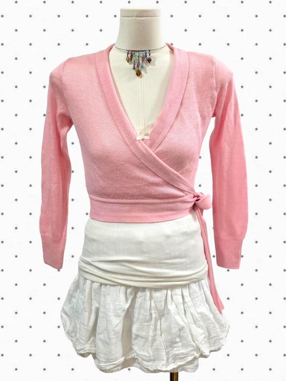 Eurotard pink ballerina wrap top - Picture 3 of 5